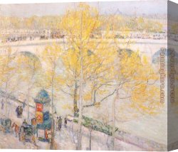 Royal Canvas Paintings - Pont Royal Paris by childe hassam