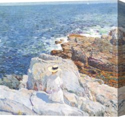 Childe Canvas Paintings - The South Ledges Appledore by childe hassam