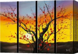 Plums Canvas Paintings - CPB0407 by Chinese Plum Blossom
