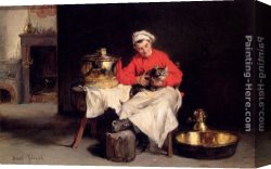 Claude-joseph Canvas Paintings - Le Cuisiner by Claude Joseph Bail