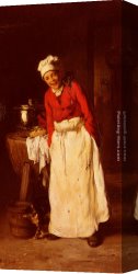 Claude-joseph Canvas Paintings - Le Petit Cuisinier by Claude Joseph Bail