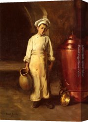 Claude-joseph Canvas Paintings - The Cook's Helper by Claude Joseph Bail