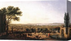 An Arguement with The Town Marshall Canvas Paintings - The Town and Harbour of Toulon by Claude-Joseph Vernet