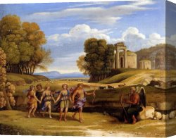 Claude Lorrain Canvas Paintings - The Dance Of The Seasons by Claude Lorrain