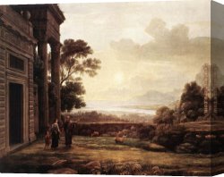 Claude Lorrain Canvas Paintings - The Expulsion of Hagar by Claude Lorrain