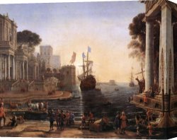 The Cart Or Return From Haymaking Canvas Paintings - Ulysses Returns Chryseis to her Father by Claude Lorrain