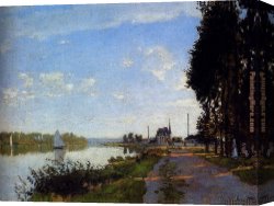 Claude Monet Canvas Paintings - Argenteuil by Claude Monet