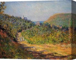 Les Champs Elysees Au Petit Matin Canvas Paintings - At Les Petit-Dalles by Claude Monet