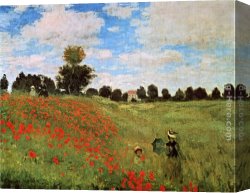Poppies of Toscano I Canvas Paintings - Corn Poppies by Claude Monet