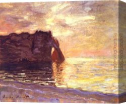 End of a Perfect Day Canvas Paintings - Etretat The End of the Day by Claude Monet