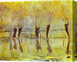 Giverny Canvas Paintings - Flood at Giverny by Claude Monet