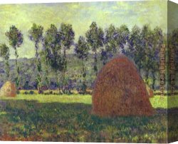 Giverny Canvas Paintings - Haystack at Giverny by Claude Monet