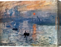 Claude Monet Canvas Paintings - Impression Sunrise by Claude Monet