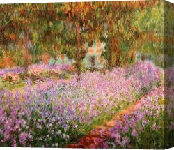 Claude Monet Canvas Paintings - Irises in Monets Garden by Claude Monet
