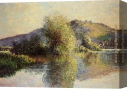 Port of Valencia Canvas Paintings - Isleets at Port-Villez by Claude Monet