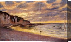 Match Point Canvas Paintings - L'Ally Point Low Tide by Claude Monet