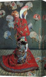 Claude Monet Canvas Paintings - La Japonaise by Claude Monet