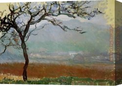 Giverny Canvas Paintings - Landscape at Giverny by Claude Monet
