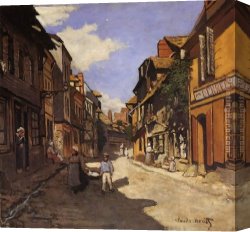 Sky in Honfleur Canvas Paintings - Le Rue de La Bavolle at Honfleur 2 by Claude Monet