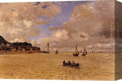 Lighthouse Canvas Paintings - Lighthouse at the Hospice by Claude Monet