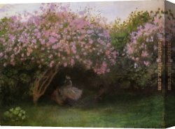 Stephen Shortridge Lilacs Canvas Paintings - Lilacs Grey Weather by Claude Monet