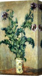 Poppies of Toscano I Canvas Paintings - Monet Purple Poppies by Claude Monet
