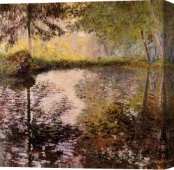 Pond Canvas Paintings - Pond at Montgeron by Claude Monet