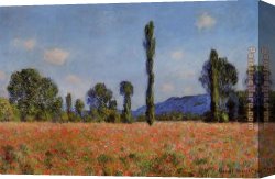 Poppy Canvas Paintings - Poppy Field by Claude Monet