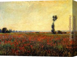 Landscape with a Lake Canvas Paintings - Poppy Landscape by Claude Monet