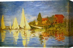 Claude Monet Canvas Paintings - Regatta At Argenteuil by Claude Monet