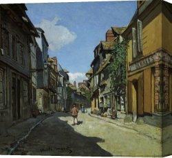 Sky in Honfleur Canvas Paintings - Rue de la Bavolle Honfleur by Claude Monet