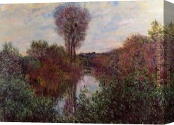 Arms Canvas Paintings - Small Arm of the Seine at Mosseaux by Claude Monet