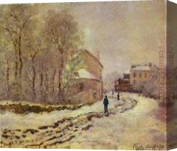 Snow Canvas Paintings - Snow at Argenteuil by Claude Monet
