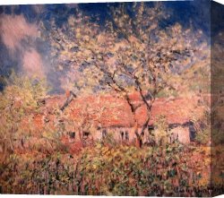 Springtime Canvas Paintings - Springtime At Giverny by Claude Monet