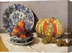 Allegory of Human Life Canvas Paintings - Still Life With Melon by Claude Monet