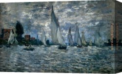 Arrival of The Boats Canvas Paintings - The Boats Regatta At Argenteuil by Claude Monet