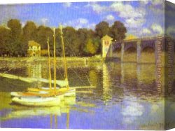 Bonaparte at The Bridge of Arcole Canvas Paintings - The Bridge at Argenteuil by Claude Monet