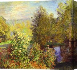 Claude Monet Canvas Paintings - The Corner of the Garden at Montgeron by Claude Monet