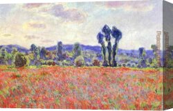 Poppies of Toscano I Canvas Paintings - The Fields of Poppies by Claude Monet