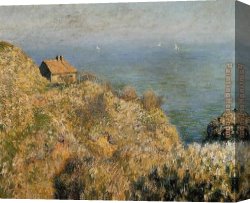 Valencian Fisherman Canvas Paintings - The Fisherman's House at Varengeville by Claude Monet