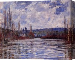 Seine Canvas Paintings - The Flood of the Seine at Vetheuil by Claude Monet