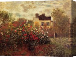 Argenteuil Canvas Paintings - The Garden at Argenteuil by Claude Monet