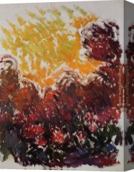 Giverny Canvas Paintings - The Garden at Giverny by Claude Monet
