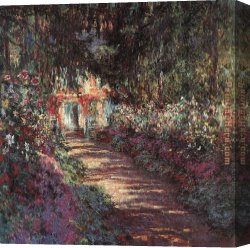 The Flower Seller Canvas Paintings - The garden in flower by Claude Monet