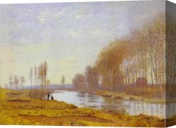 Seine Canvas Paintings - The Petite Bras of the Seine at Argenteuil by Claude Monet