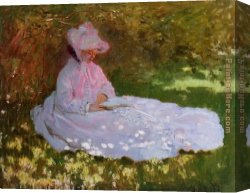 Reader Canvas Paintings - The Reader by Claude Monet