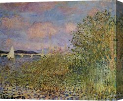 Seine Canvas Paintings - The Seine at Argenteuil 1 by Claude Monet