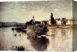 View of The Seine Canvas Paintings - The Seine At Lavacourt by Claude Monet