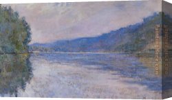 Port of Valencia Canvas Paintings - The Seine at Port Villez by Claude Monet