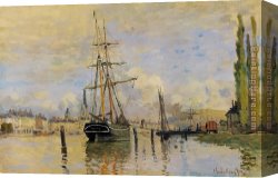 Rouen Canvas Paintings - The Seine at Rouen 1 by Claude Monet